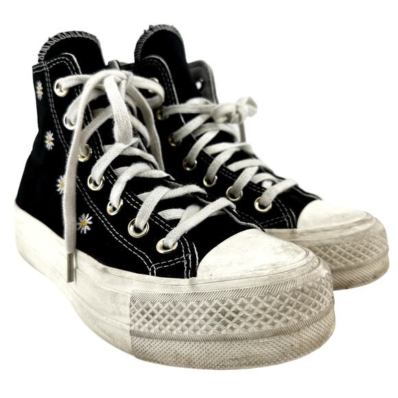 Converse Chuck Taylor All Star Festival Smoothie Sneakers Platform High Black 5 - Picture 2 of 7
